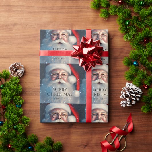 Papier Cadeau Joyeux Noël Père Noël Festive Vacances d'hiver (Cadeau de vacances)