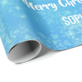 Papier Cadeau Joyeux Noël Père Noël Sleigh Unicorn Personnalisé (Coin rond)