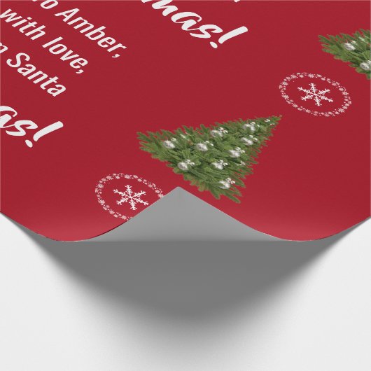 Papier Cadeau Joyeux Noël Père Noël Sleigh Unicorn Personnaliser (Coin)