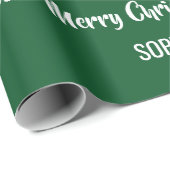 Papier Cadeau Joyeux Noël Père Noël Tree Cadeaux Personnaliser l (Coin rond)