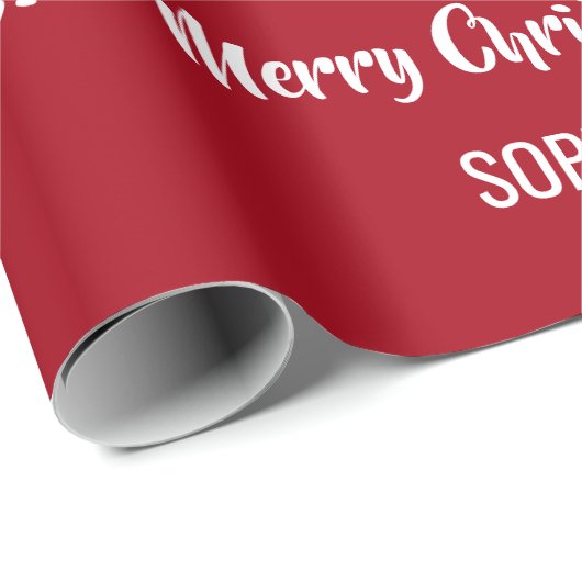 Papier Cadeau Joyeux Noël Père Noël Tree Cadeaux Personnaliser l (Coin rond)