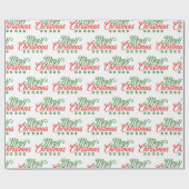 Papier Cadeau Joyeux Noël personnalisable (Plat)