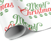 Papier Cadeau Joyeux Noël personnalisable (Coin rond)