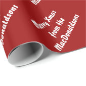 Papier Cadeau Joyeux Noël personnalisé (Coin rond)