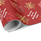 Papier Cadeau Joyeux Noël personnalisé (Coin rond)