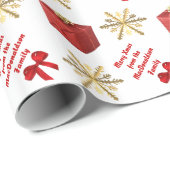 Papier Cadeau Joyeux Noël personnalisé (Coin rond)