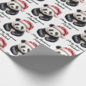 Papier Cadeau Joyeux Noël personnalisé mignon Ours Panda (Coin)