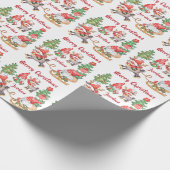 Papier Cadeau Joyeux Noël personnalisé mignonne Gnomes (Coin)