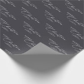 Papier Cadeau Joyeux Noël Personnalisé Moderne Élégant Script (Coin)