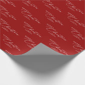 Papier Cadeau Joyeux Noël Personnalisé Moderne Élégant Script (Coin)