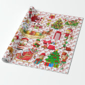 Papier Cadeau Joyeux Noël Petit peu de tout Jolly Wra (Déroulé)