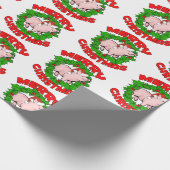 Papier Cadeau Joyeux Noël Piggy (Coin)