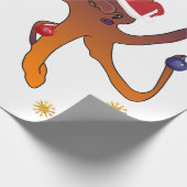 Papier Cadeau Joyeux Noël Poinsettia Wreath (Coin)