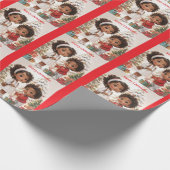 Papier Cadeau Joyeux Noël pour les enfants afro-américains (Coin)