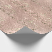 Papier Cadeau Joyeux Noël Rose étincelle Parties scintillant or  (Coin)