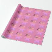 Papier Cadeau Joyeux Noël rose Ombre or Motifs Snowflake (Déroulé)
