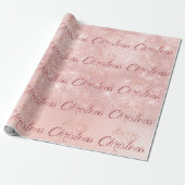 Papier Cadeau Joyeux Noël rose Parties scintillant Blush Script  (Déroulé)
