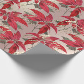 Papier Cadeau Joyeux Noël Rose Parties scintillant or Script Flo (Coin)