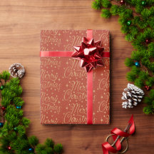 Joyeux Noël rouge et or Motif
