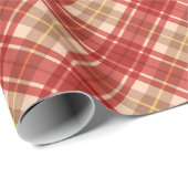 Papier Cadeau Joyeux Noël Rouge Motif (Coin rond)