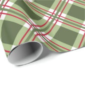 Papier Cadeau Joyeux Noël Rouge Vert (Coin rond)