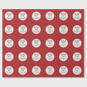 Papier Cadeau Joyeux Noël rustique vacances ferme (Plat)