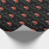 Papier Cadeau Joyeux Noël Santa Hat (Coin)