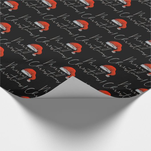 Papier Cadeau Joyeux Noël Santa Hat (Coin)