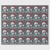 Papier Cadeau Joyeux Noël Scottish Pold Cat, Xmas Père Noël Cat (Plat)