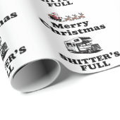 Papier Cadeau Joyeux Noël Shitter's Plein Noël Cadeau Noël Noël (Coin rond)