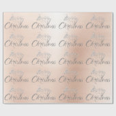 Papier Cadeau Joyeux Noël Silver Grey Parties scintillant rose R (Plat)