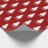 Papier Cadeau Joyeux Noël Simple Bright Rouge & Blanc (Coin)