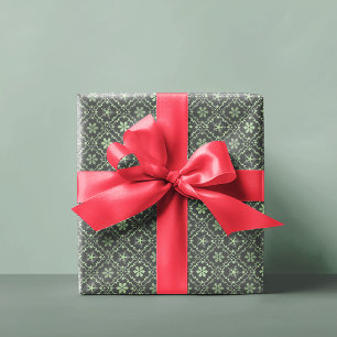 Papier Cadeau Joyeux Noël Simple Minimaliste Script Flocon de ne