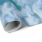 Papier Cadeau Joyeux Noël Snowman & Birds Winter Scene (Coin rond)