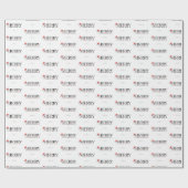 Papier Cadeau Joyeux Noël Sober et Joyeux Noël du Nouvel An (Plat)