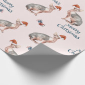 Papier Cadeau Joyeux Noël Sphynx Chat sans cheveux Santa Hat (Coin)