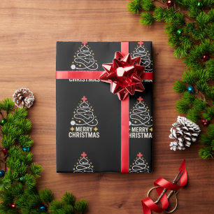Papier Cadeau Joyeux Noël Stéthoscope Arbre Infirmière Docteur X