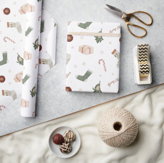 Papier Cadeau Joyeux Noël Stockages Présents Cadeau de Noël (Artisanat)