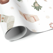 Papier Cadeau Joyeux Noël Stockages Présents Cadeau de Noël (Coin rond)