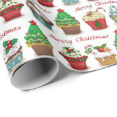 Papier Cadeau Joyeux Noël Sweets (Coin rond)