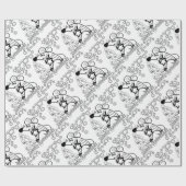 Papier Cadeau Joyeux Noël Symbole du Nouvel An Souris Caricature (Plat)