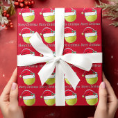 Papier Cadeau Joyeux Noël Tennis Ball Père Noël papier enveloppa