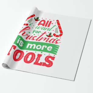 Papier Cadeau Joyeux Noël Tout Ce Que Je Veux Pour Noël