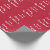 Papier Cadeau Joyeux Noël typographie rouge Script (Coin)