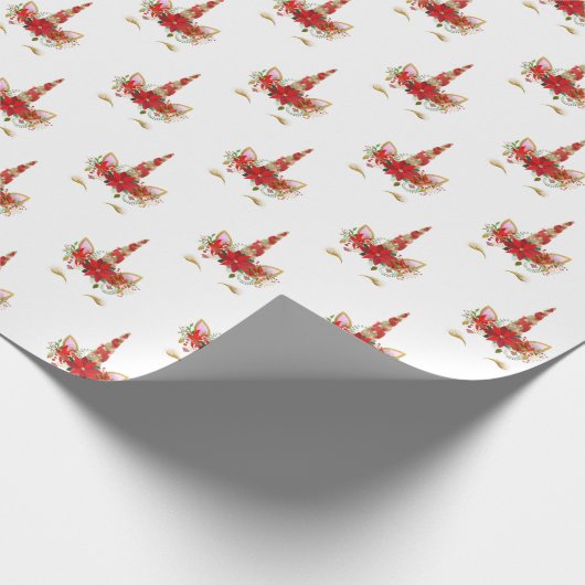 Papier Cadeau Joyeux Noël Unicorn Lashes White Gold (Coin)