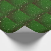 Papier Cadeau Joyeux Noël, vert et blanc festif (Coin)