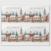 Papier Cadeau Joyeux Noël vintage (Plat)