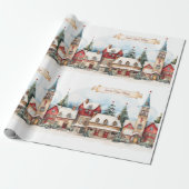 Papier Cadeau Joyeux Noël vintage (Déroulé)