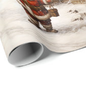 Papier Cadeau Joyeux Noël vintage (Coin rond)