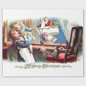 Papier Cadeau Joyeux Noël vintage (Plat)